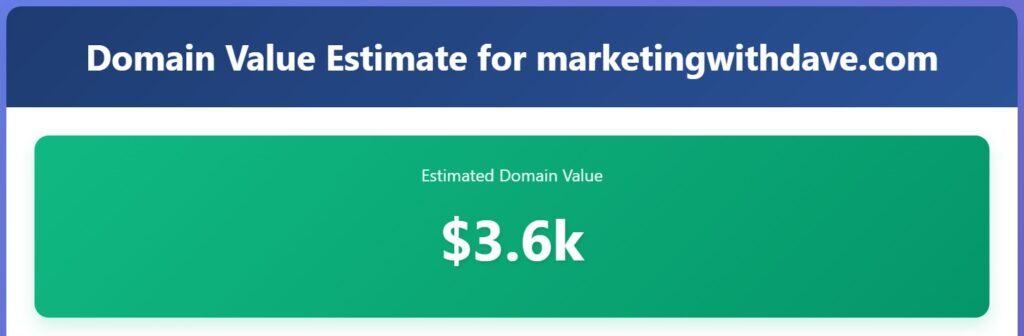 marketingwithdave domain value