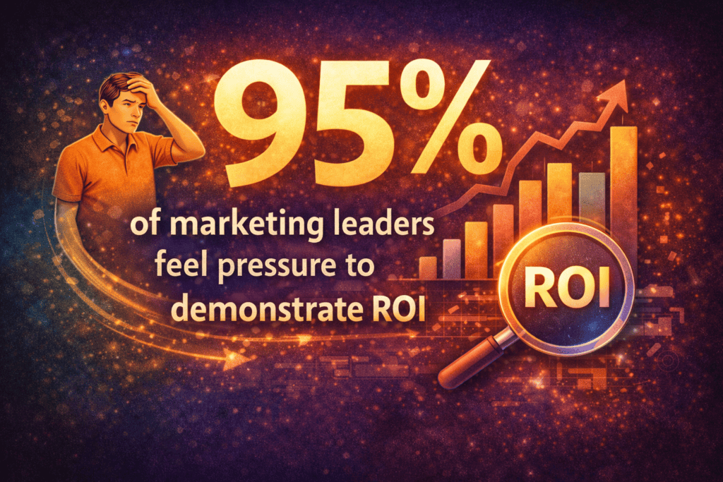 95 percent of marketing leaders feel pressure to demonstrate roi