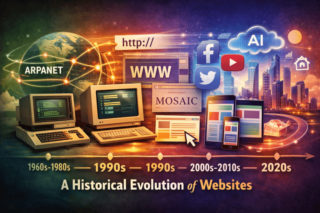a historical evolution of websites