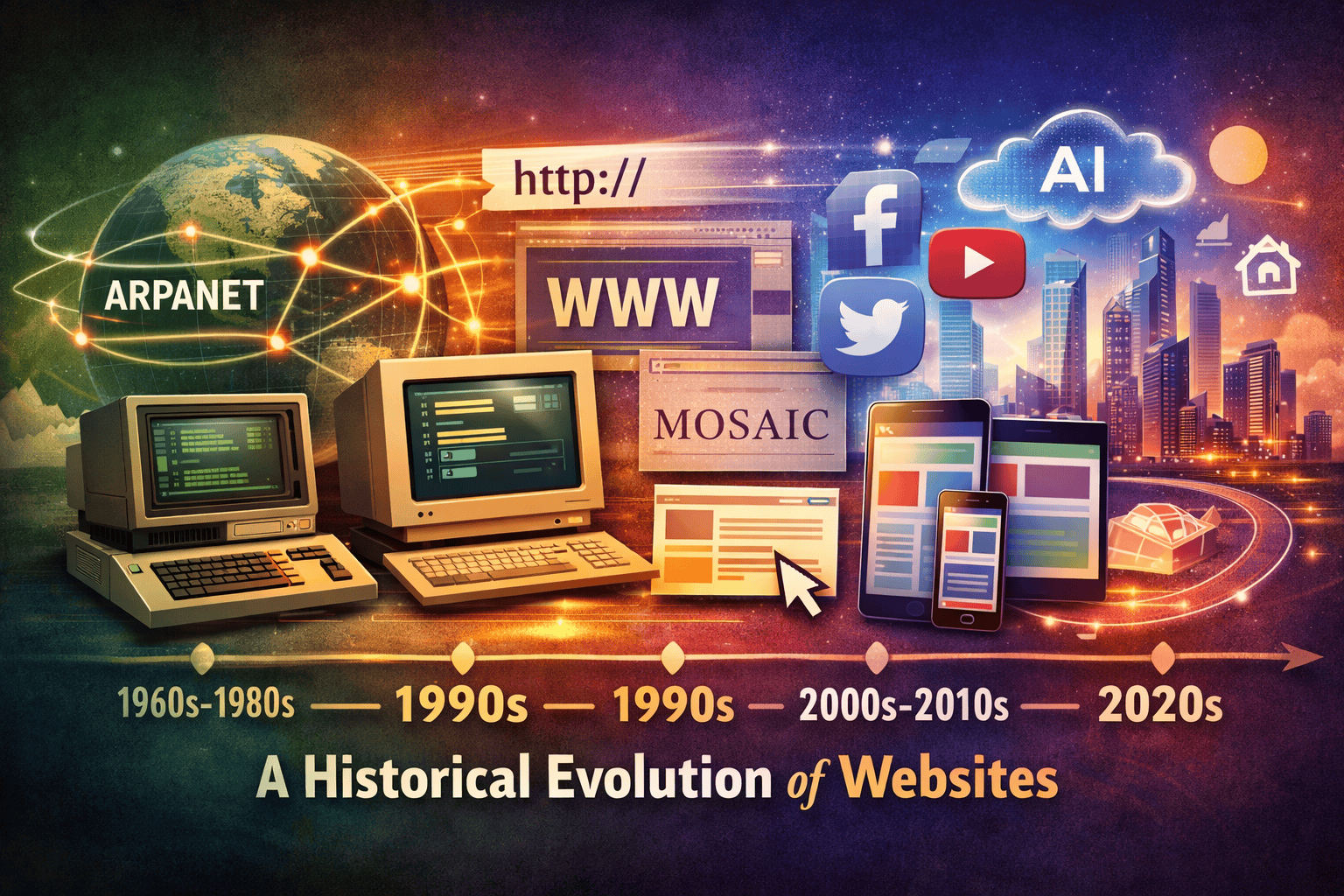 A Historical Evolution of Websites | Marketing with Dave