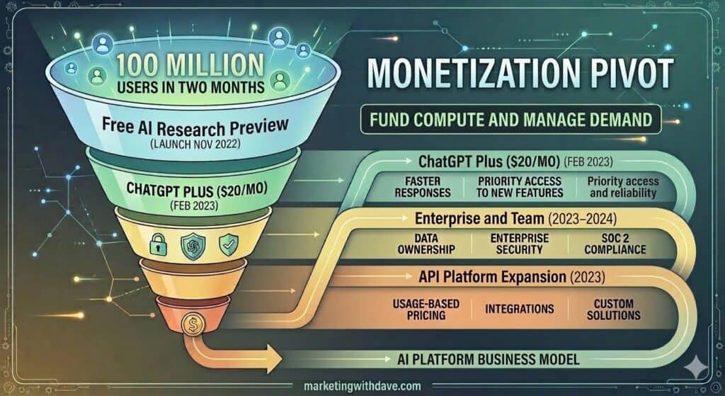 case study openai chatgpt monetization pivot 1
