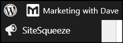 Marketing with Dave logo featuring bold white text on a black background, emphasizing digital marketing expertise and branding for online marketing services.